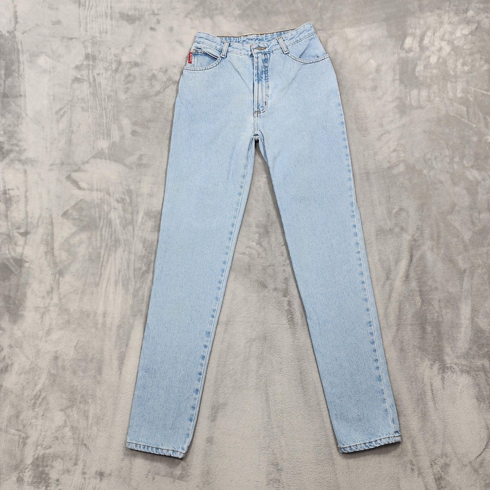 Vintage Bongo Jeans Womens 5 Juniors‎ Blue High Rise Slim Tapered Light Wash